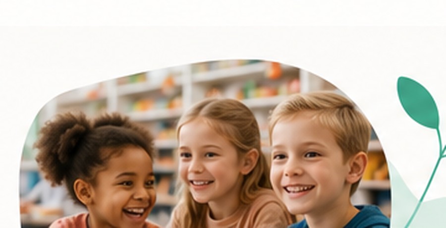 Kinderen samen aan tafel op school